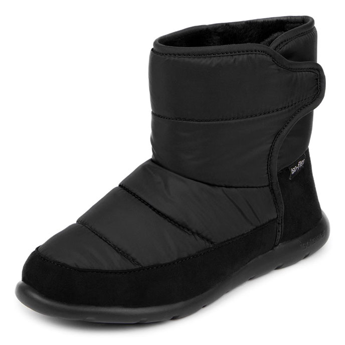 Isotoner Ladies Iso-Flex Quilted Boot Slipper Black Extra Image 2